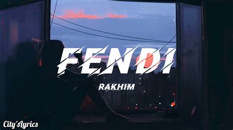 rakhim fendi versuri romana|Fendi lyrics romanized.